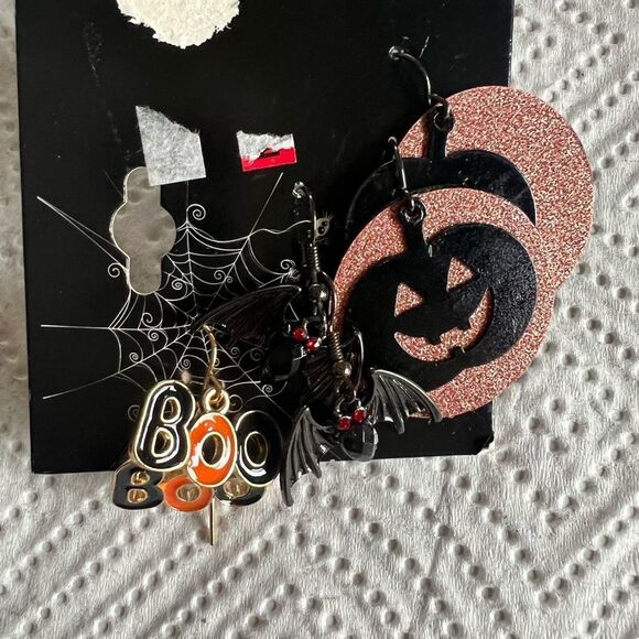 Lot of 3 Halloween Earrings Dangles - Picture 4 of 7